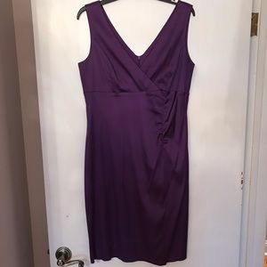 Purple V-Neck Event Dress